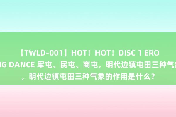 【TWLD-001】HOT！HOT！DISC 1 ERO-BODY BURNING DANCE 军屯、民屯、商屯，明代边镇屯田三种气象的作用是什么？