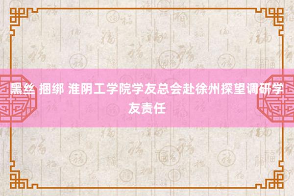 黑丝 捆绑 淮阴工学院学友总会赴徐州探望调研学友责任