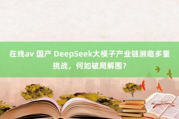 在线av 国产 DeepSeek大模子产业链濒临多重挑战，何如破局解围？